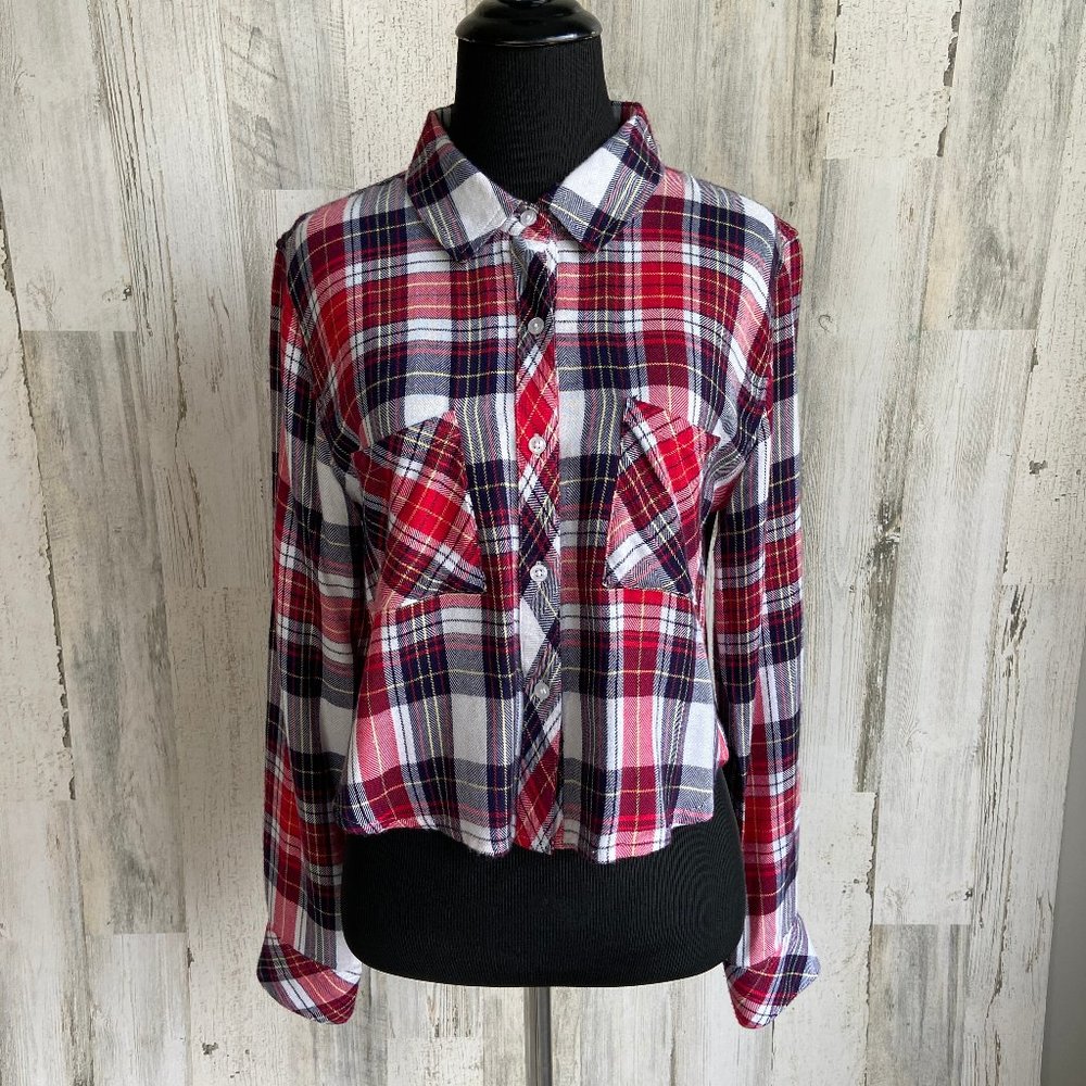 Clearance! Rails Women's Size Small Crop Plaid Bu… - image 1